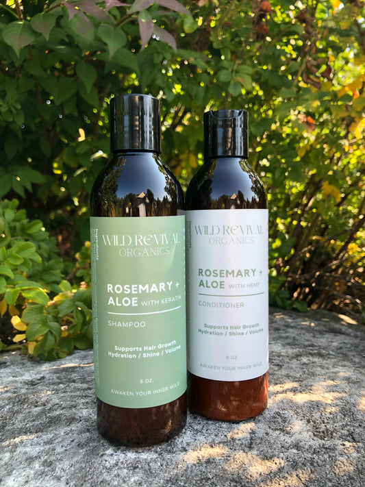 ROSEMARY + ALOE - Shampoo and Conditioner Set - Wild Revival Organics